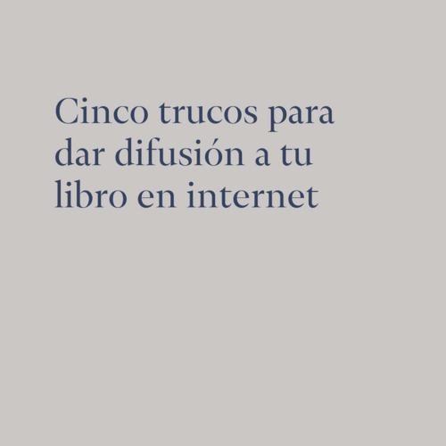 Dar difusión a un libro en internet