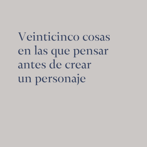 Crear un personaje