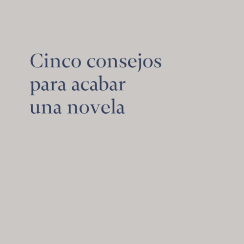 Acabar una novela