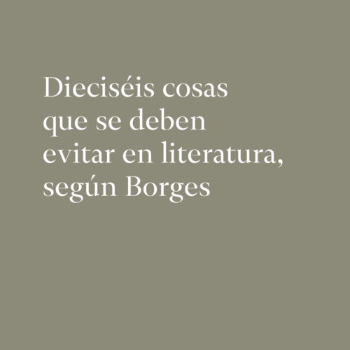 Cosas que se deben evitar en literatura