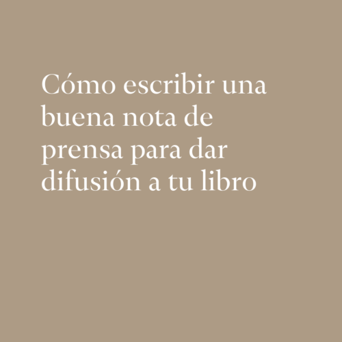Dar difusion a un libro