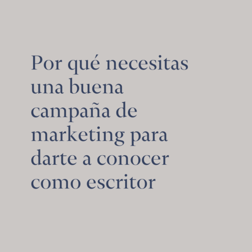 Darte a conocer como escritor