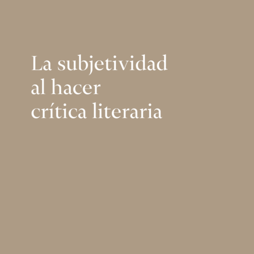 Hacer crítica literaria