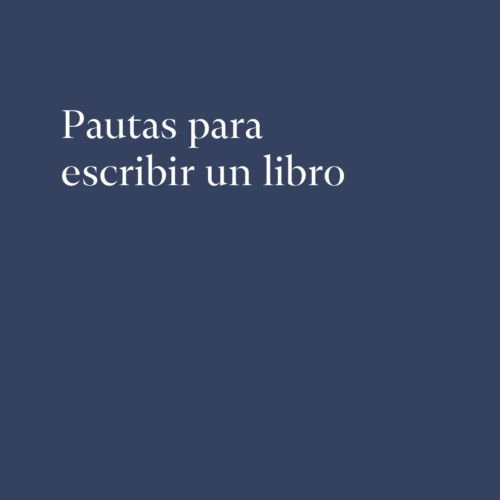 Pautas para escribir un libro