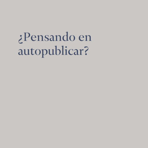 Pensando en autopublicar