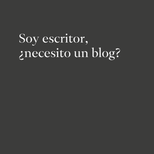Soy escritor necesito un blog