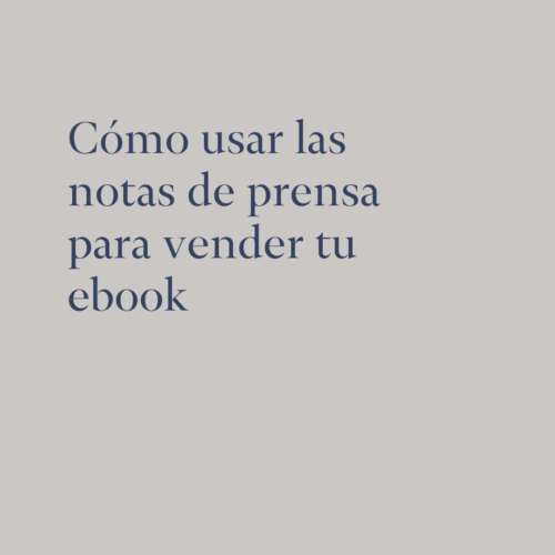 Vender un ebook