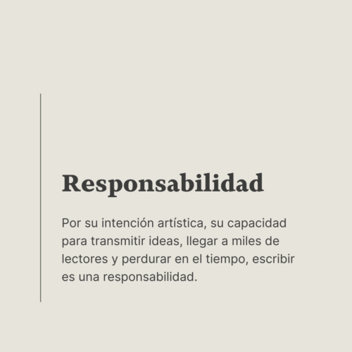 Escribir es una responsabilidad