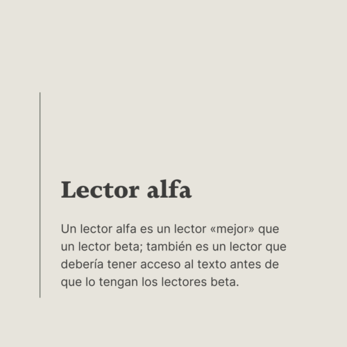 Lector alfa