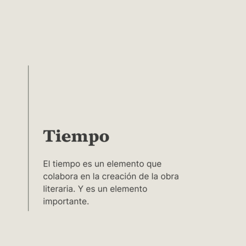 Escritura necesita tiempo