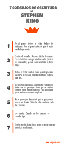 Siete consejos de escritura de Stephen King