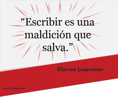 Escribir es una maldición que salva